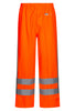 Hi-Vis regnbukser i PU kvalitet med RWS-reflekser - Hi-Vis Orange