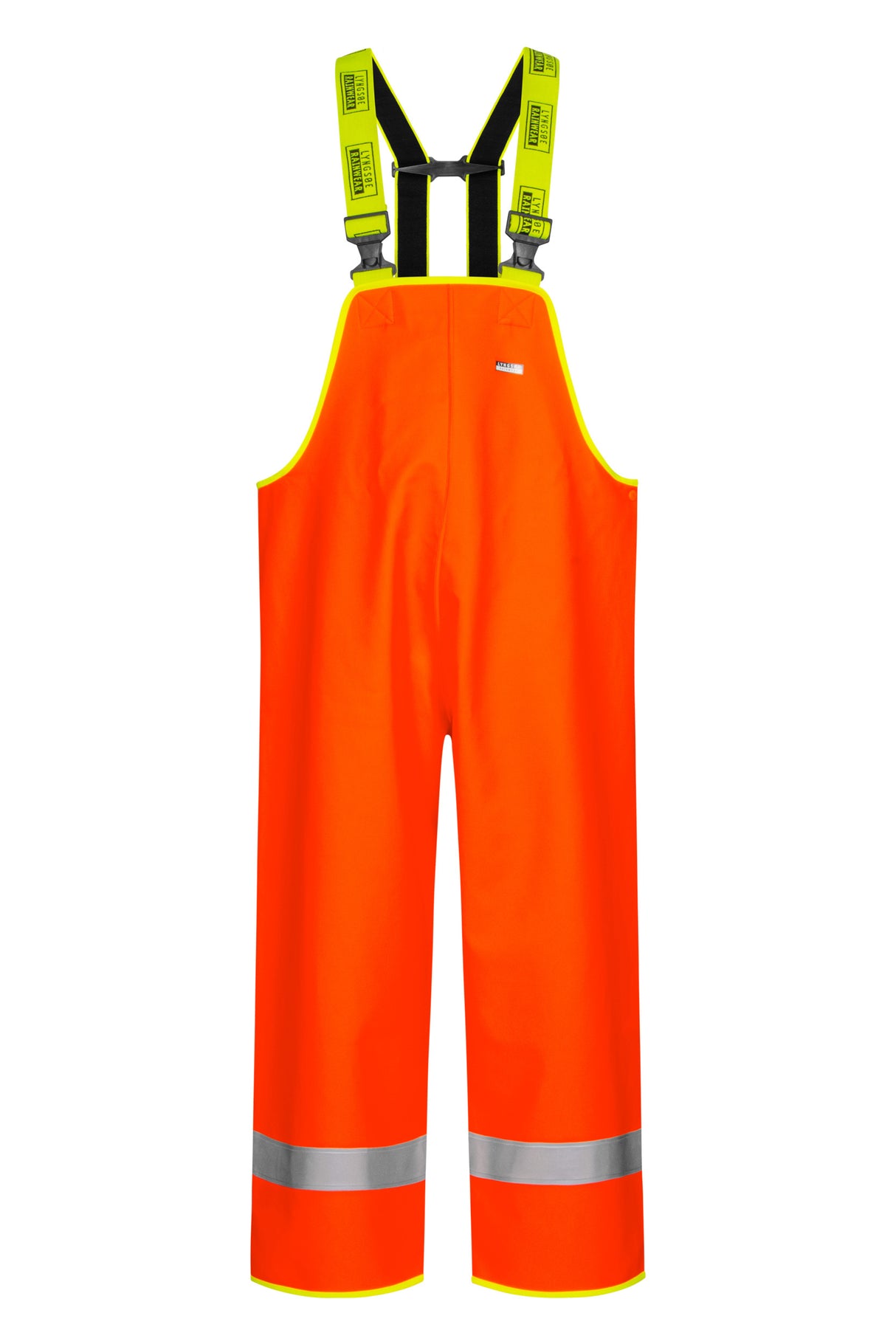 Fiskeoveralls i ekstra kraftig PVC kvalitet - Hi-Vis Orange / Navy