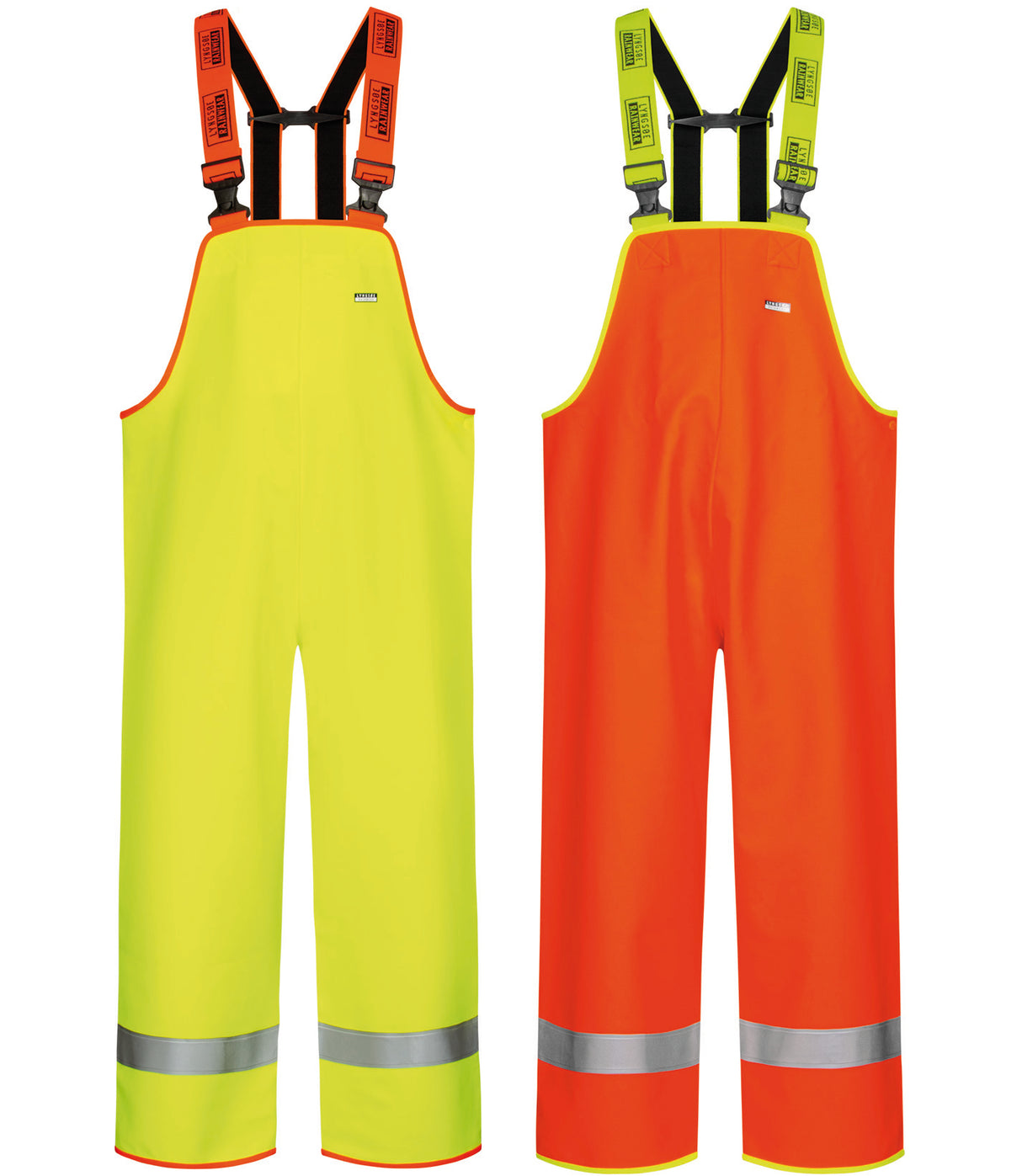 Fiskeoveralls i ekstra kraftig PVC kvalitet - Hi-Vis Orange / Navy