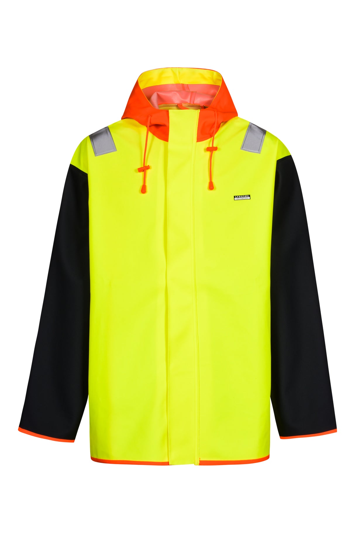 Fiskejakke i ekstra kraftig PVC kvalitet - Saturn Gul / Navy