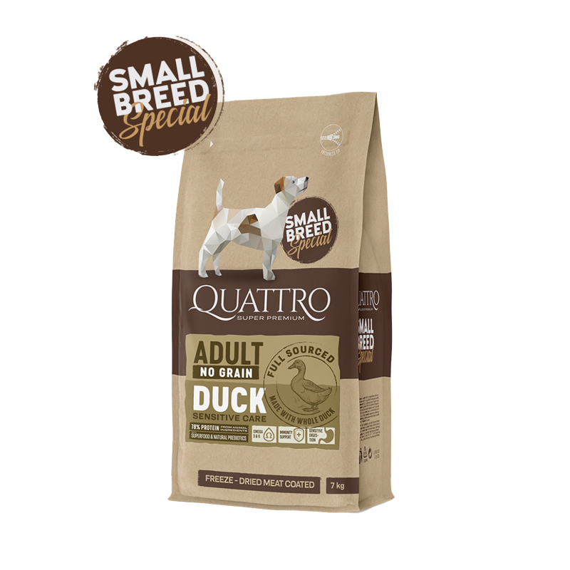 Super premium hundefoder - kornfri små racer Adult med and