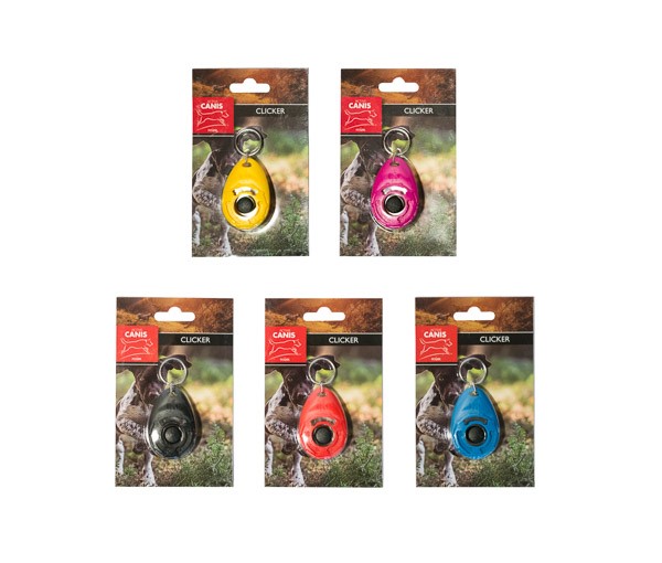 Clicker with spiral wristband - Blå