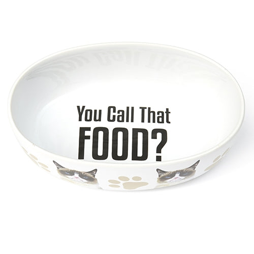 PetRageous You call that food 7 oval bowl white