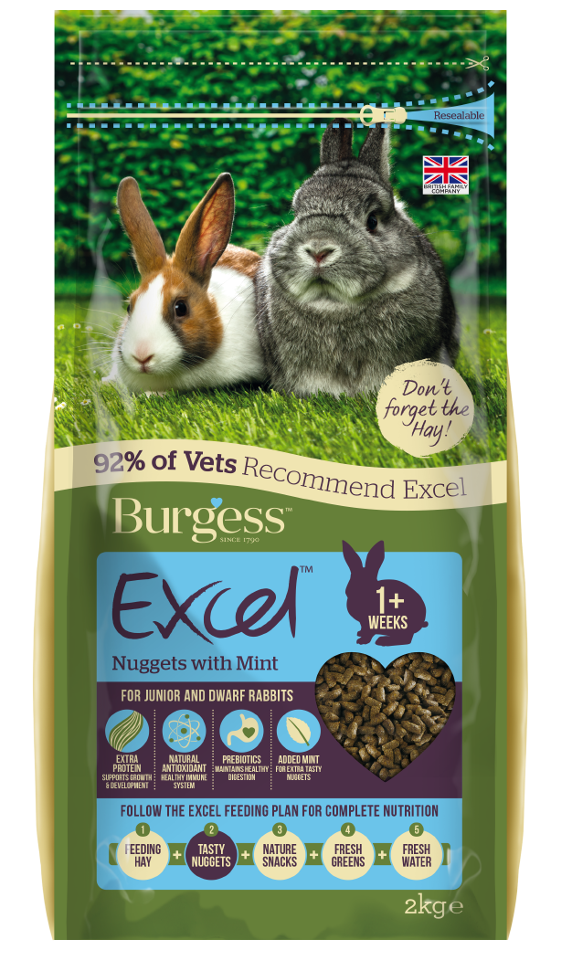 Excel junior og dvægkanin foder- 10 kg.