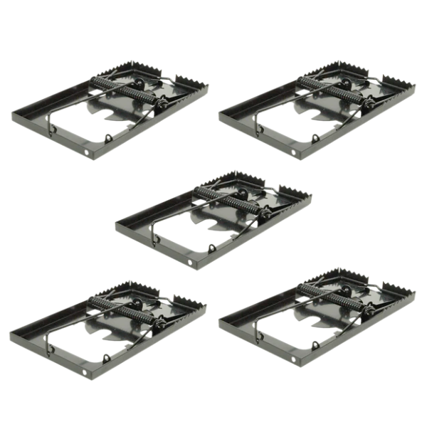 Rotteklapfælde / Rottesmækfælde - Metal - PROFF model - 5 stk