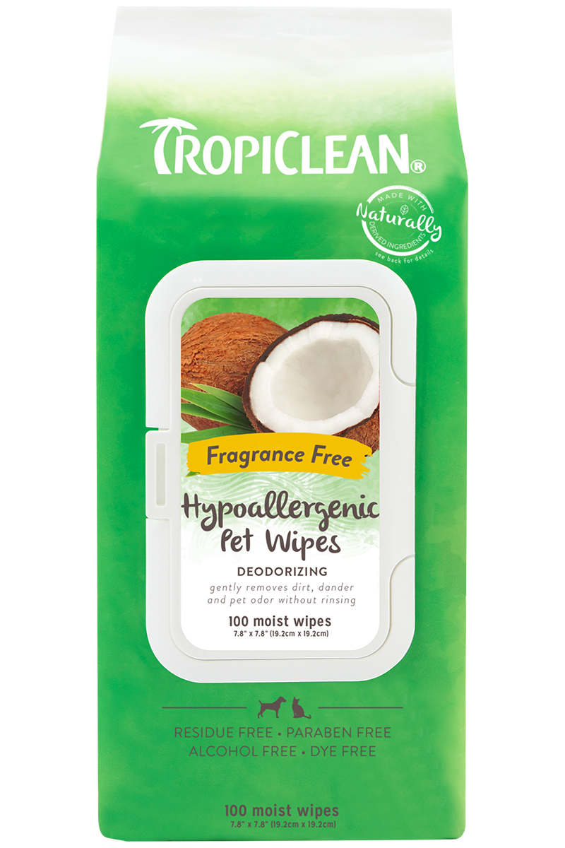 Hypo-allergenic wipes