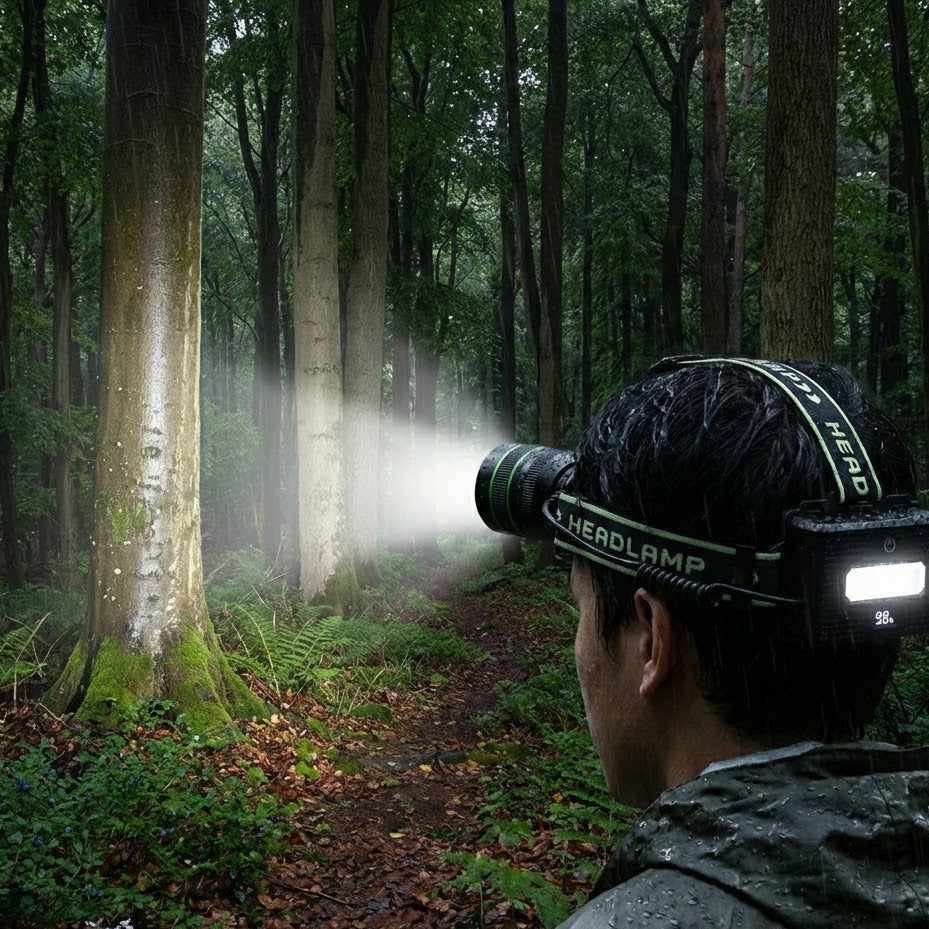 Ekstrem Kraftig pandelampe 10.000 Lumens + powerbank