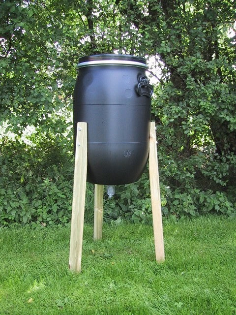 Fodertønde komplet med foderspiral - 60L