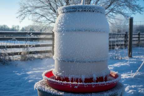 Vandvarmer til høns: Undgå at vandet fryser til is