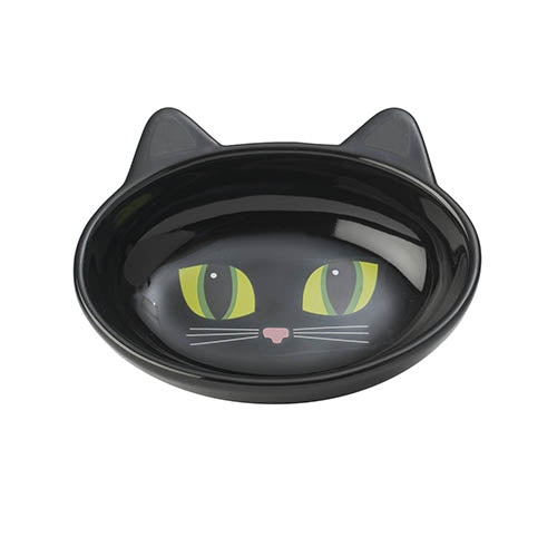 Sleepy Kitty katteskål - sort, oval