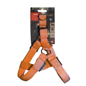 Hundesele med Led lys - Orange