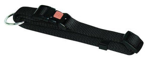 Halsbånd nylon - sort 10 mm 20-35 cm