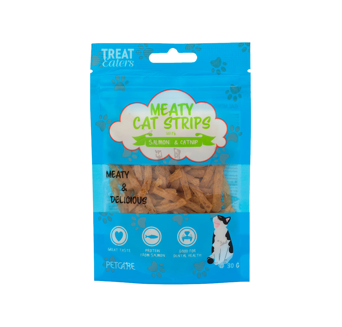 TE Salmon & Catnip strips 30g Cat
