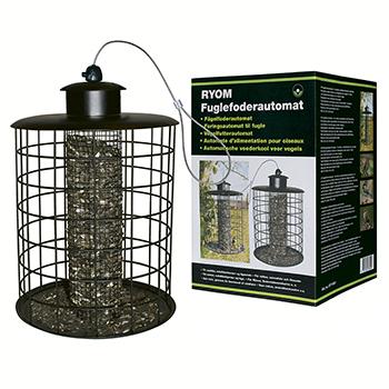 Foderautomat med værn - til nødder og solsikker