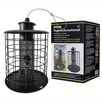Foderautomat med værn - til fugleblanding