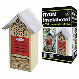 Insekthotel lille med zinktag