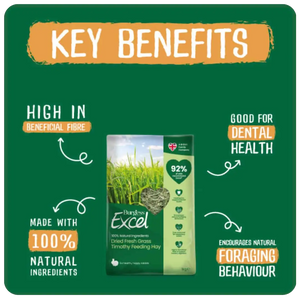 Excel Feeding Hay Dried Fresh Grass 1kg