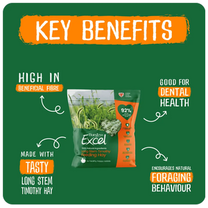 Excel Long Stem Feeding Hay 1kg