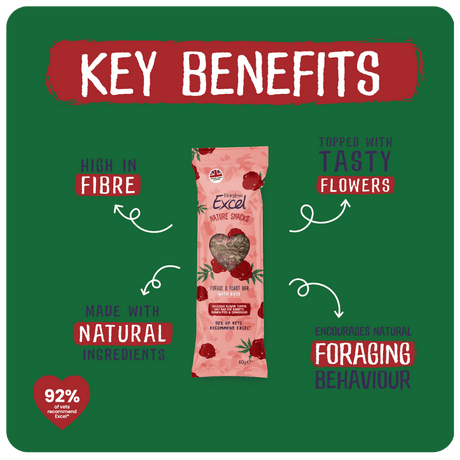 Excel Forage & Feast Bar Rose 60g