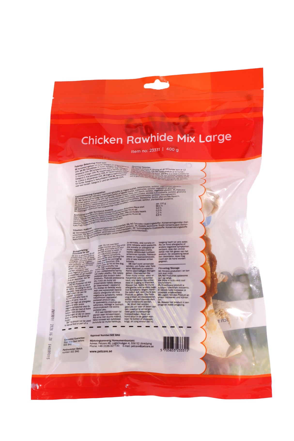Chicken Rawhide Mix Large 400g