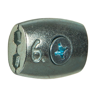 Rebsamler med skrue - alu, 5 mm, 5 stk