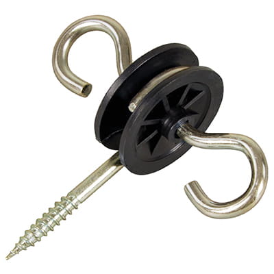 Ledstop med 2 øjer sort - 2 stk