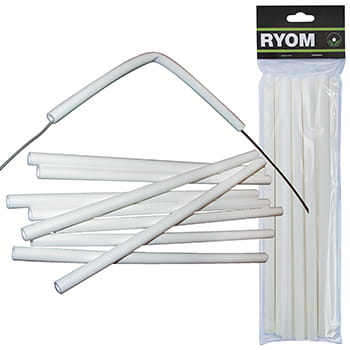 Isolatorrør hvid med 8 mm hul - 10 stk