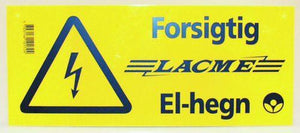 Advarselsskilt til Lacmé elhegn