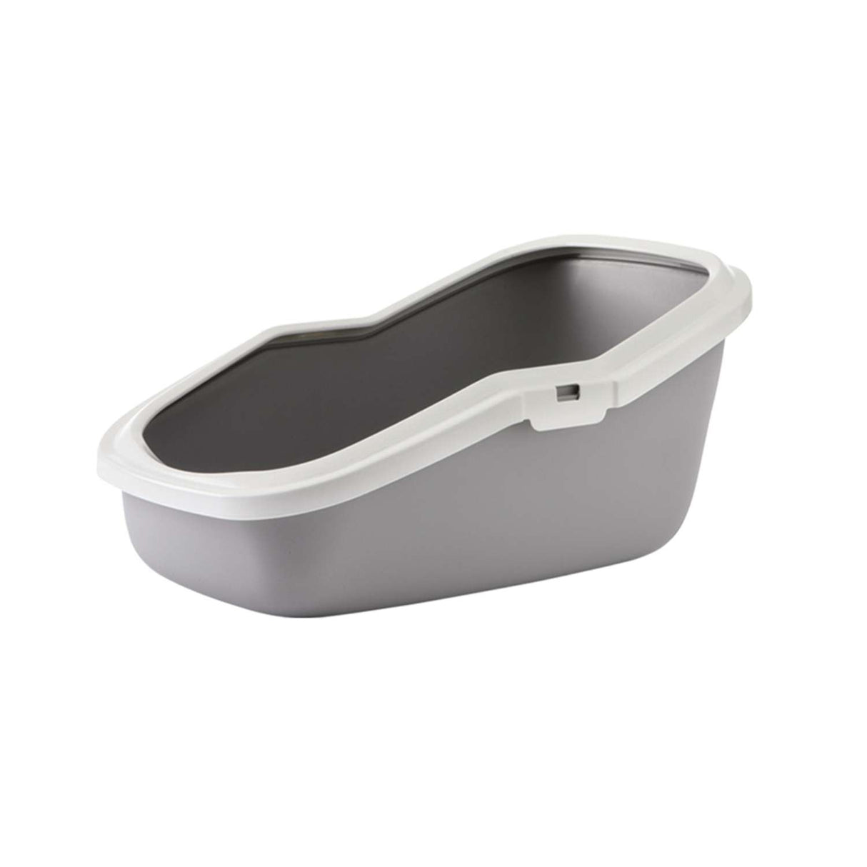Kattetoilet med kant Aseo, Grå
