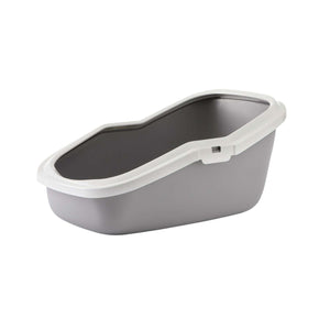 Kattetoilet med kant Aseo, Grå
