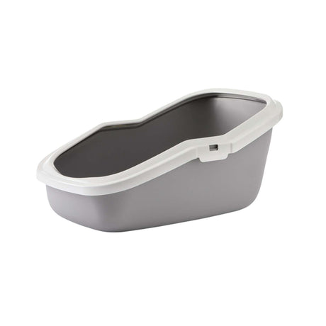 Kattetoilet med kant Aseo, Grå