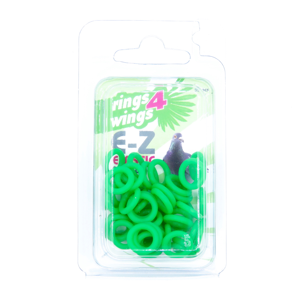 E-Z Elastikringe - 8 mm. - Grøn - 50 stk.