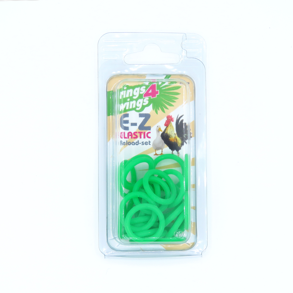 E-Z Elastikringe - 12 mm. - Grøn - 25 stk.