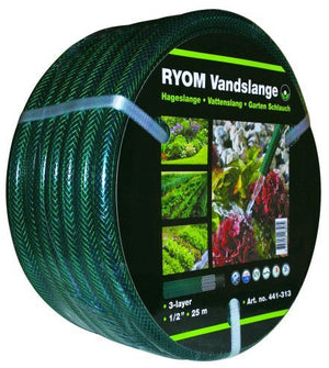 Vandslange - grøn 1/2" - 3-Lag Arm.25M
