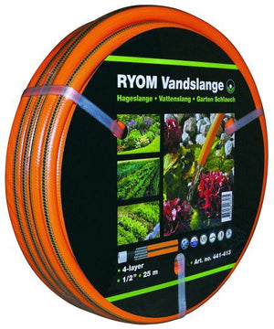 Vandslange - orange 1/2" 4-Lag Arm.25M
