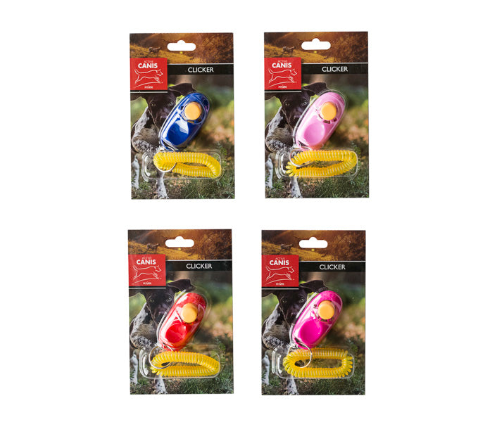 Clicker with spiral wristband - Pink