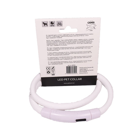 USB Led collar White