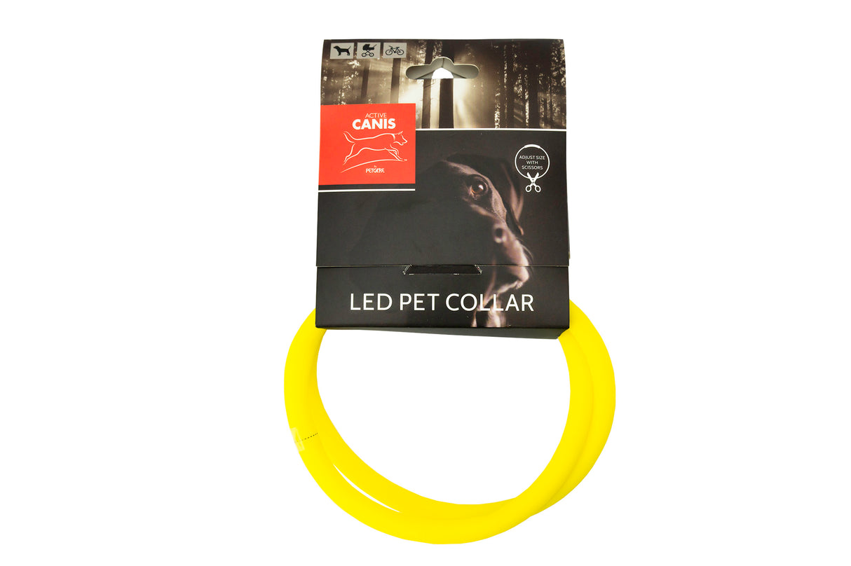 USB LED Pet Collar Yellow