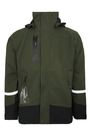 4-vejs stretch skaljakke i åndbar og slidstærk kvalitet - Grøn / Sort