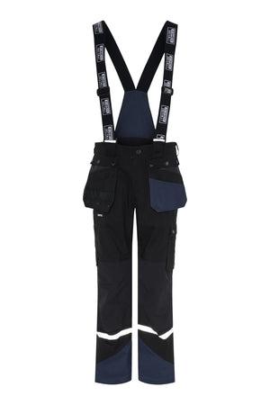 4-vejs stretch skalbukser i åndbar og slidstærk kvalitet - Sort / Navy
