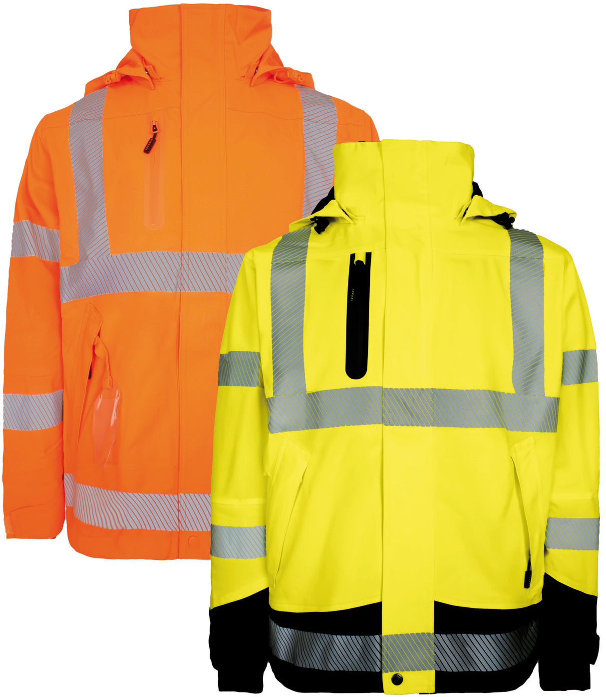 4-vejs stretch Hi-Vis skaljakke i åndbar og slidstærk kvalitet - Hi-Vis Orange