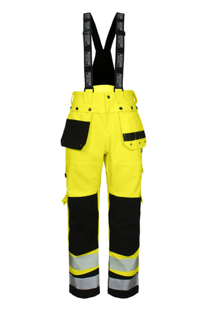 4-vejs stretch Hi-Vis skalbukser i åndbar og slidstærk kvalitet til kvinder - Saturn Gul / Sort