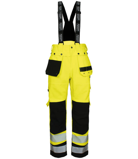 4-vejs stretch Hi-Vis skalbukser i åndbar og slidstærk kvalitet til kvinder - Saturn Gul / Sort