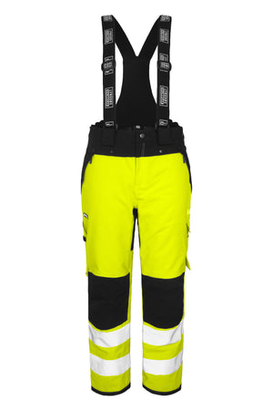 4-vejs stretch Hi-Vis vinterbukser i åndbar og slidstærk kvalitet - Saturn Gul / Sort