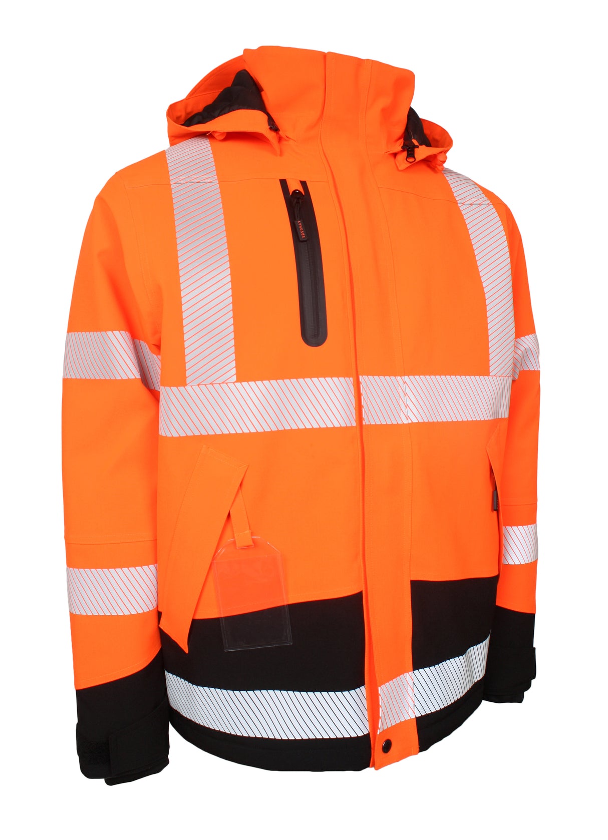 4-vejs stretch Hi-Vis vinterjakke i åndbar og slidstærk kvalitet - Hi-Vis Orange / Sort