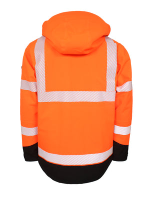4-vejs stretch Hi-Vis vinterjakke i åndbar og slidstærk kvalitet - Hi-Vis Orange / Sort