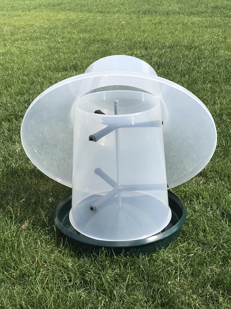KING Feeder, foderautomat til fasaner og fjerkræ - 25kg Klar plast