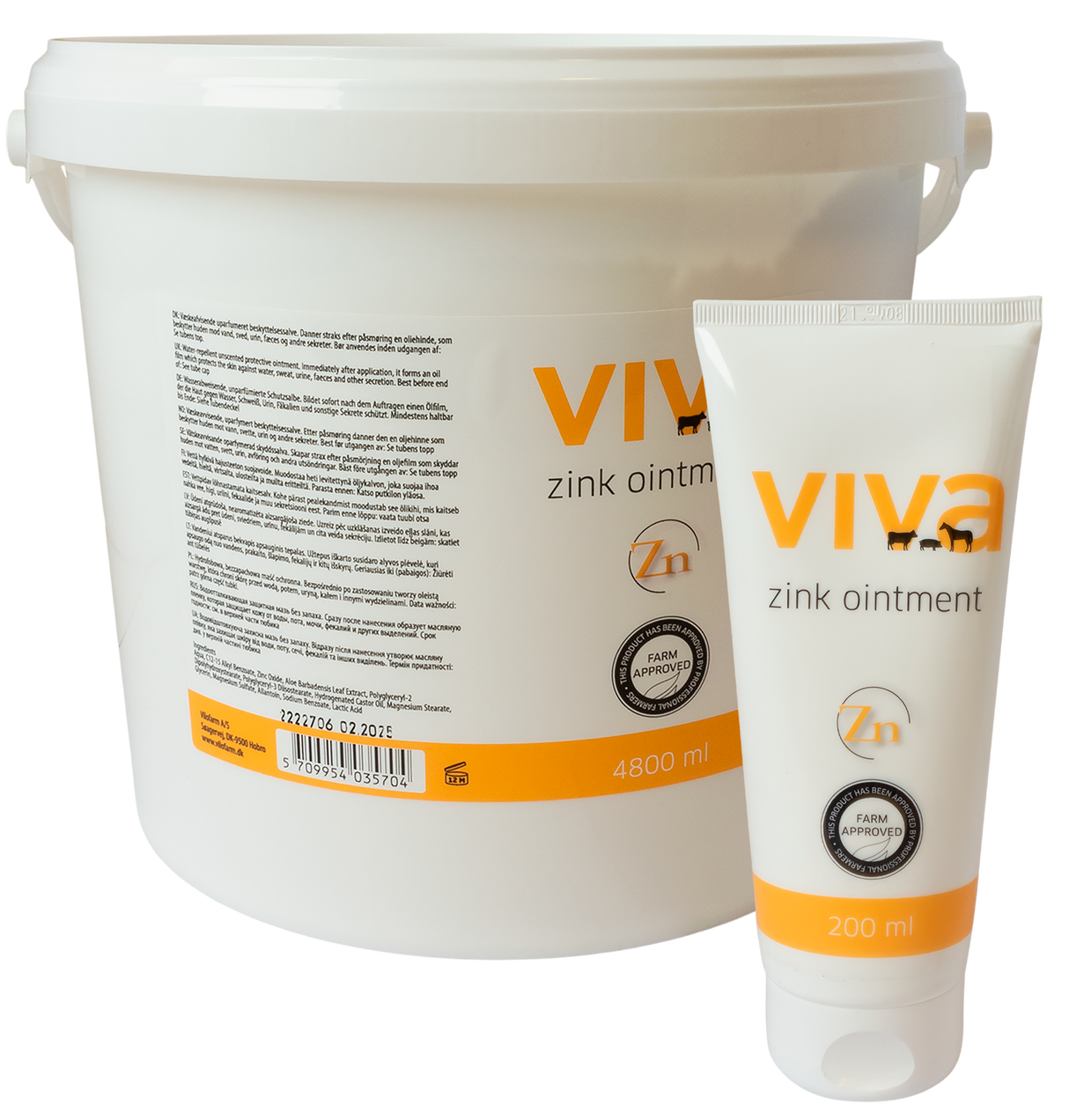 Viva zinksalve – 200 ml og 4800 ml
