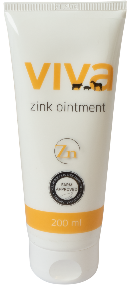 Viva zinksalve 20 % til dyr, 200 ml tube