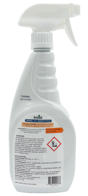 Trinol 810 insektspray mod myrer – set fra siden